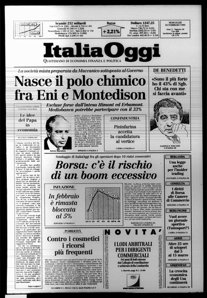 Italia oggi : quotidiano di economia finanza e politica